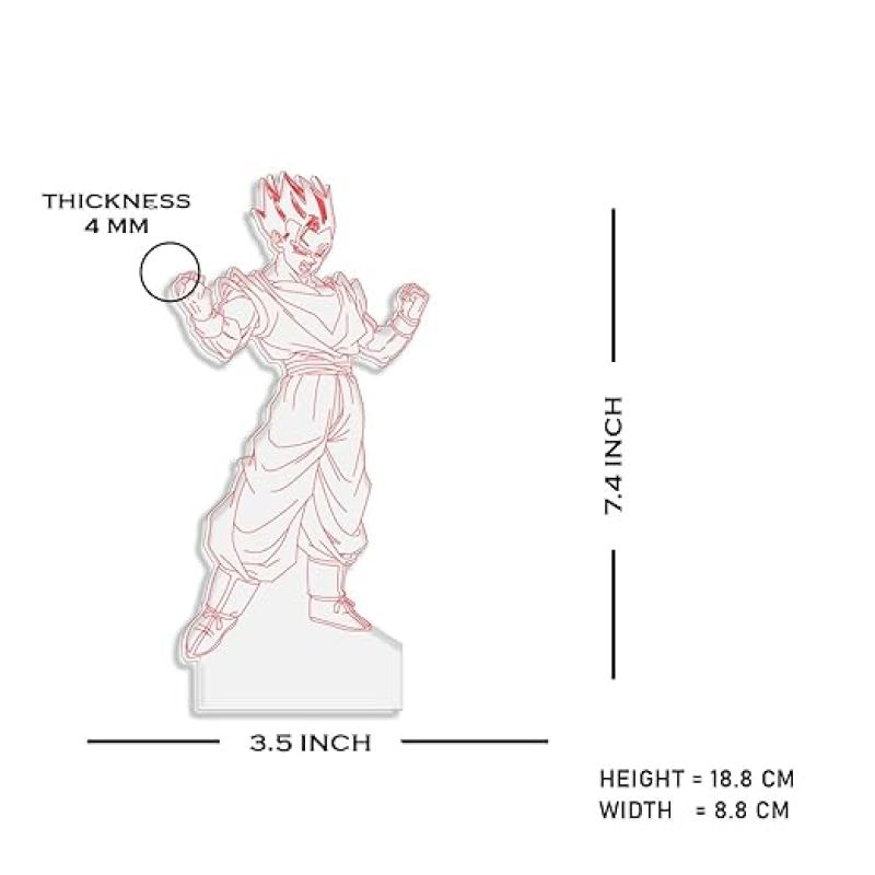 3D Illusion Vegeta Action Figure Anime night lamp with Warm White Light Birthday Gift for Kids, Anime Lover & Home Decor