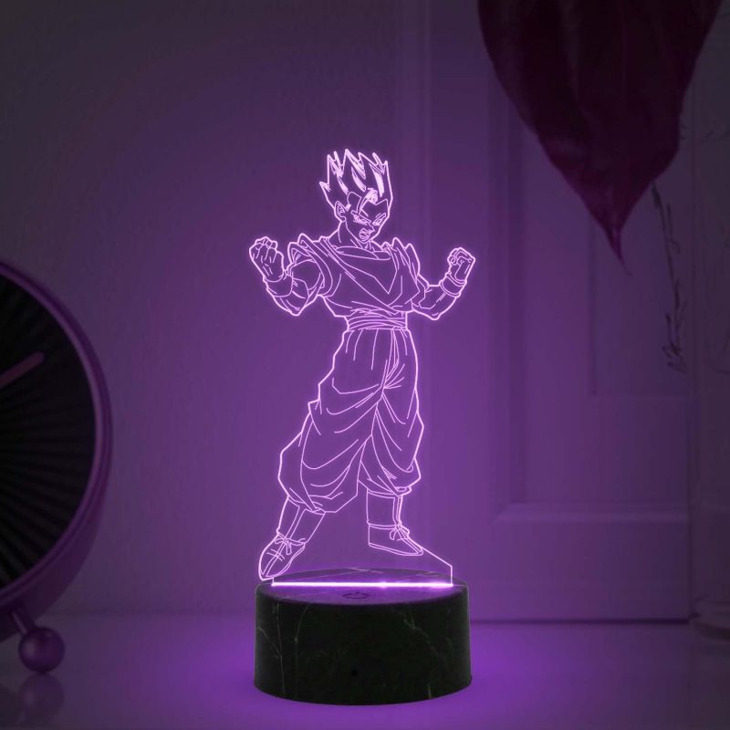 3D Illusion Vegeta Action Figure Anime night lamp with Automatic Color Changing Light Birthday Gift for Kids, Anime Lover & Home Decor