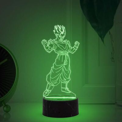 3D Illusion Vegeta Action Figure Anime night lamp with Automatic Color Changing Light Birthday Gift for Kids, Anime Lover & Home Decor