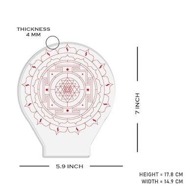 3D Illusion Shri Yantra night lamp with Warm White Light Meditation ,Yoga Room & Home Decor