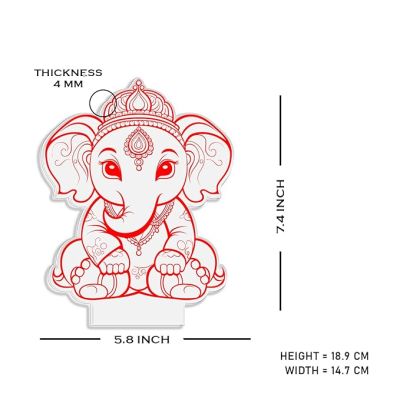 3D Illusion Lord Shree Ganesha Night Lamp with Automatic Color Changing Light Blessing Gift Home, Office, Pooja Room Religious Decoration