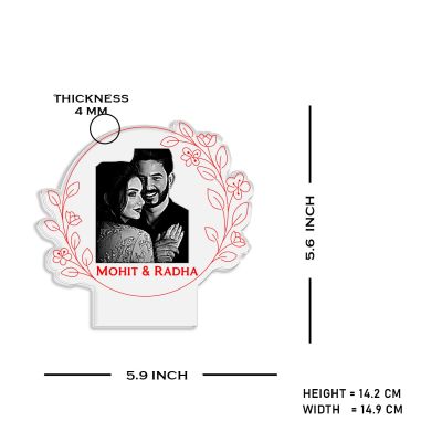Couple Photo night lamp with Customized Photo Name Anniversary Gift for Wife