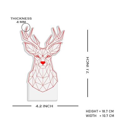 3D Illusion Deer Head Night Lamp with Warm White Light Return Gift Kids Birthday Home & Office Decor Light