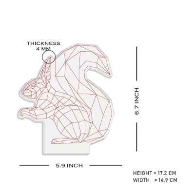 3D Illusion Squirrel Night Lamp with Automatic Color Changing Light Return Gift Kids Birthday Home & Office Decor Light