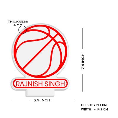 Basketball Sports night lamp with Warm White Light Customized Name Gift for Sports Player Home & Office Decor Light
