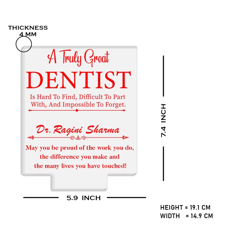 A Truly Great Dentist night lamp with Warm White Light Customized with Name Thankyou Gifts for Dentist Doctor