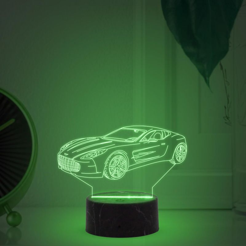 3D Illusion Car Night Lamp with Automatic Color Changing Light Kids Room & Gaming Room Home & Office Decor Light