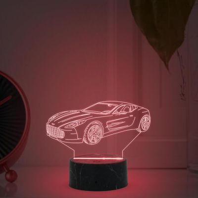 3D Illusion Car Night Lamp with Automatic Color Changing Light Kids Room & Gaming Room Home & Office Decor Light