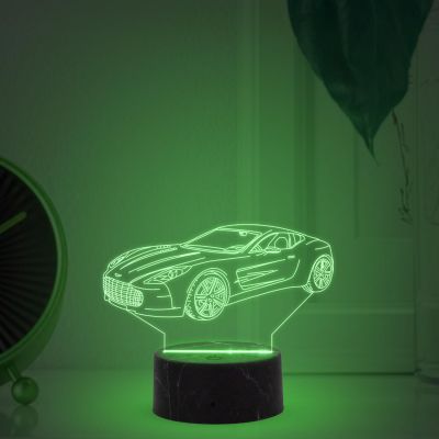 3D Illusion Car Night Lamp with Automatic Color Changing Light Kids Room & Gaming Room Home & Office Decor Light