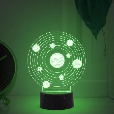 3D Illusion Planet Night Lamp with Automatic Color Changing Light Kids Room Bedroom Living Room Gaming Room Decor
