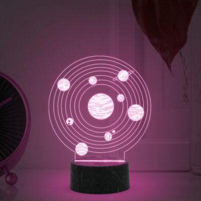 3D Illusion Planet Night Lamp with Automatic Color Changing Light Kids Room Bedroom Living Room Gaming Room Decor