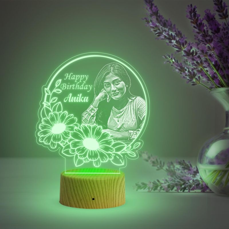 Personalized Happy Birthday night lamp with 7 Color Changing Light Birthday Gift for Friends, Husband, Wife, Girlfriend, Boyfriend & Loveable Person