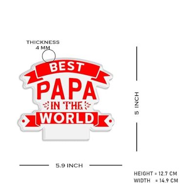 Best Papa in The World Engraved Night Lamp with Automatic Color Changing Light Fathers Day Gift for Dad Birthday Gift for Dad from Daughter Son