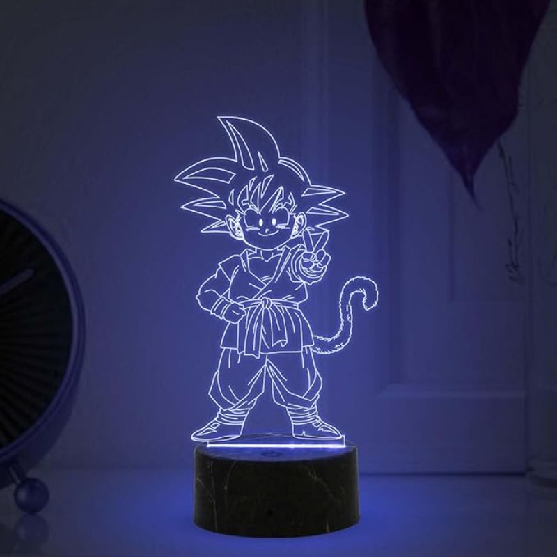 3D Illusion Dragonballz Night Lamp with Automatic Color Changing Light Home Bedroom Kids Room Decor Gift for Anime Lover