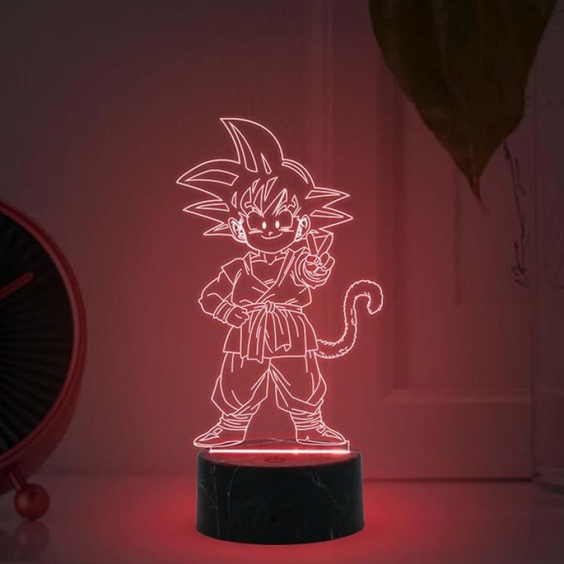 3D Illusion Dragonballz Night Lamp with Automatic Color Changing Light Home Bedroom Kids Room Decor Gift for Anime Lover