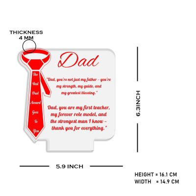 The Best Dad Award Goes to You Engraved Night Lamp with Multicolored Light Thankyou Gift for Dad Fathers Day Gift for Dad, Grandpa Gift for Dad from Daughter & Son