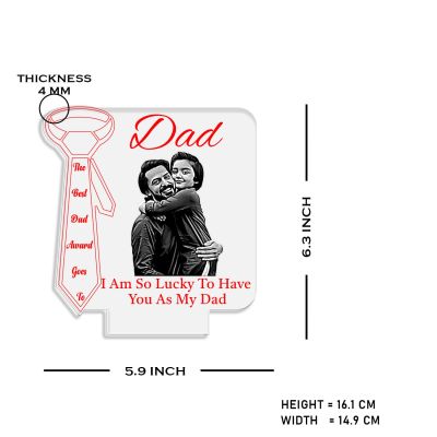 night lamp with Multicolored Light Customized Photo Fathers Dad Gift for Dad, Father in Law, Dadaji Birthday Gift Dad from Daughter & Son