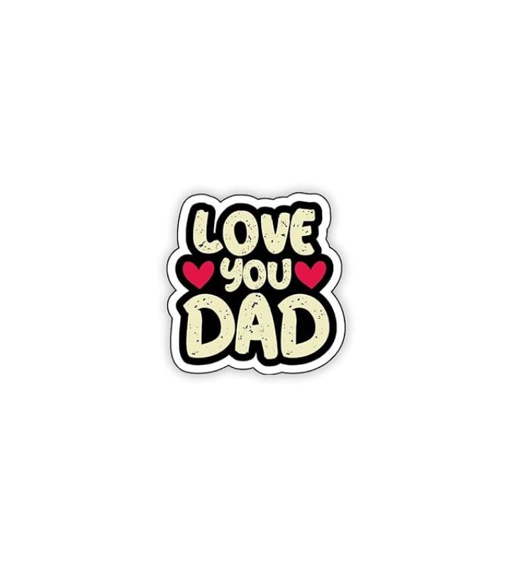 Love You Dad Wooden Fridge Magnet Stickers Fathers Day Gift For Dad Refrigerator & Almirah Decoration Items