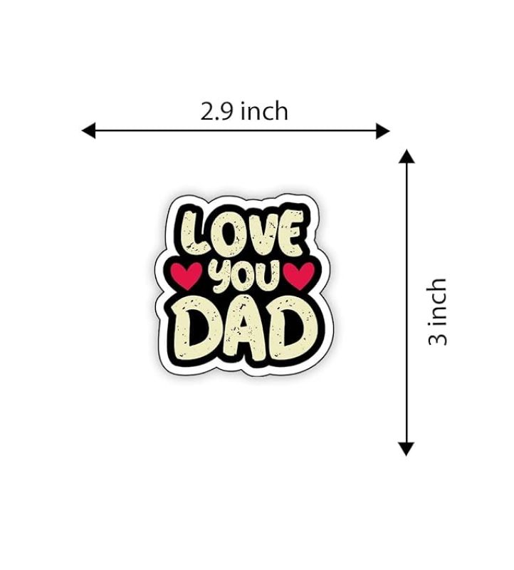 Love You Dad Wooden Fridge Magnet Stickers Fathers Day Gift For Dad Refrigerator & Almirah Decoration Items