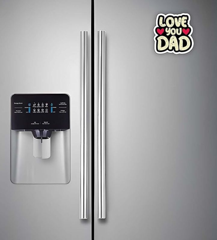 Love You Dad Wooden Fridge Magnet Stickers Fathers Day Gift For Dad Refrigerator & Almirah Decoration Items