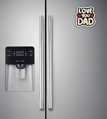 Love You Dad Wooden Fridge Magnet Stickers Fathers Day Gift For Dad Refrigerator & Almirah Decoration Items
