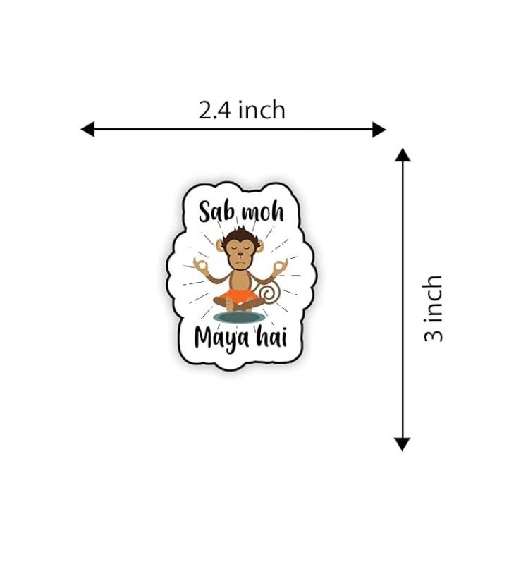 Sab Moh Maya Hai Funny Fridge Magnet Sticker Refrigerator Door, Kitchen Decorative Items