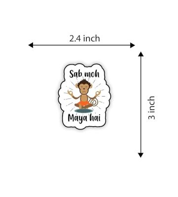 Sab Moh Maya Hai Funny Fridge Magnet Sticker Refrigerator Door, Kitchen Decorative Items