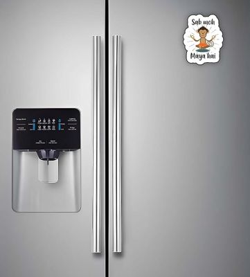 Sab Moh Maya Hai Funny Fridge Magnet Sticker Refrigerator Door, Kitchen Decorative Items