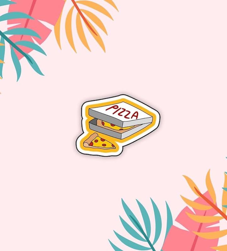 Pizza Fast Food Wooden Fridge Magnet Sticker Refrigerator Home, Kitchen and Office Decor Gift  Foody & Pizza  Lover
