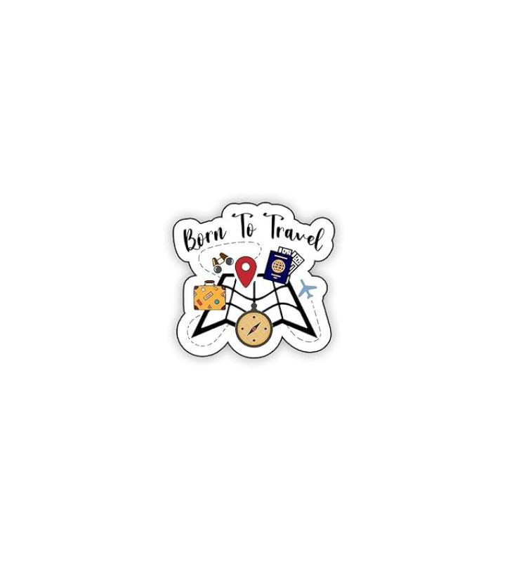 Born to Travel Wooden Fridge Magnet Sticker Travel Souvenir Gift for Travel Lovers