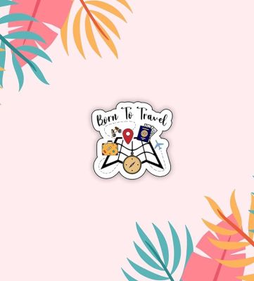 Born to Travel Wooden Fridge Magnet Sticker Travel Souvenir Gift for Travel Lovers