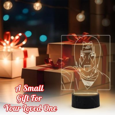 3D Illusion Itachi Uchiha Anime Night Lamp with Warm White Light Anime Lover Gift Birthday Gift for Anime Fans Anime Home Decor