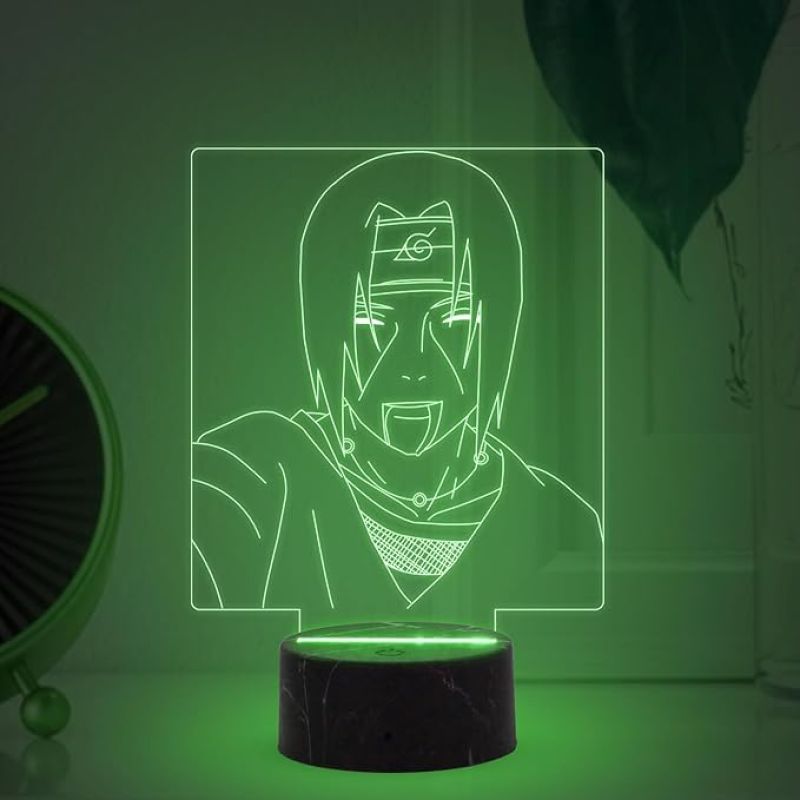 3D Illusion Itachi Uchiha Anime Night Lamp with Automatic Color Changing Light Anime Lover Gift Birthday Gift for Anime Fans Anime Home Decor