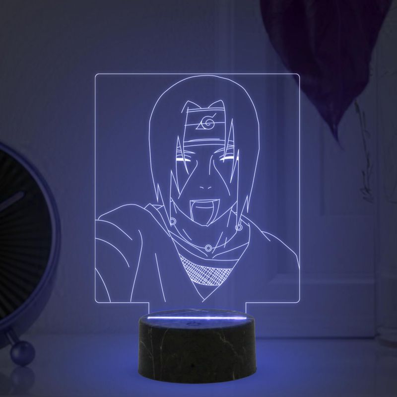 3D Illusion Itachi Uchiha Anime Night Lamp with Automatic Color Changing Light Anime Lover Gift Birthday Gift for Anime Fans Anime Home Decor