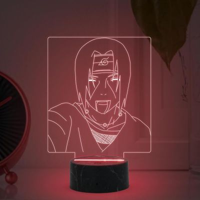 3D Illusion Itachi Uchiha Anime Night Lamp with Automatic Color Changing Light Anime Lover Gift Birthday Gift for Anime Fans Anime Home Decor
