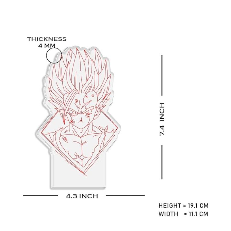 3D Illusion Dragon Ballz Anime Night Lamp with Warm White Light Anime Lover Gift Birthday Gift for Anime Fans Anime Home Decor