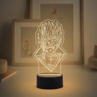 3D Illusion Dragon Ballz Anime Night Lamp with Warm White Light Anime Lover Gift Birthday Gift for Anime Fans Anime Home Decor