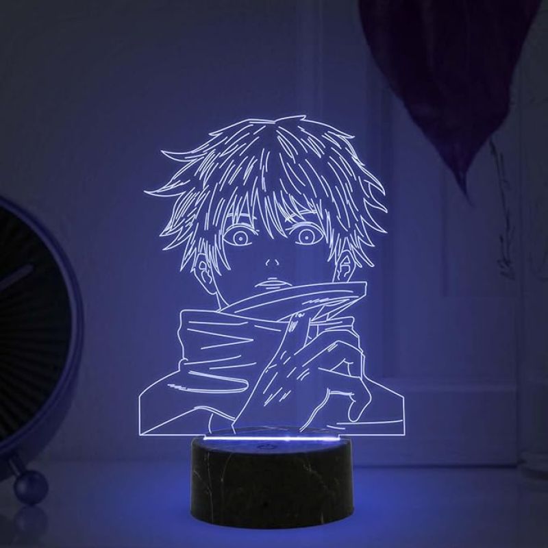 3D Illusion Anime Jujutsu Kaizen night lamp with  7 Color Changing Light Boy Girl Birthday Gift Room Decor Gift for Anime Lover