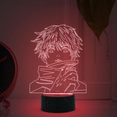 3D Illusion Anime Jujutsu Kaizen night lamp with  7 Color Changing Light Boy Girl Birthday Gift Room Decor Gift for Anime Lover