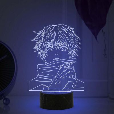 3D Illusion Anime Jujutsu Kaizen night lamp with  7 Color Changing Light Boy Girl Birthday Gift Room Decor Gift for Anime Lover