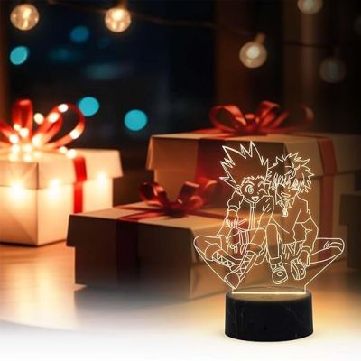 3D Illusion Hunter X Hunter Anime Night Lamp with Warm White Light Birthday Gift for Anime Lover