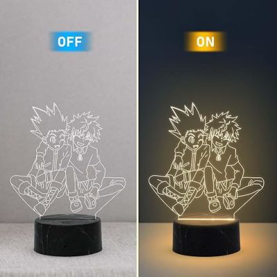 3D Illusion Hunter X Hunter Anime Night Lamp with Warm White Light Birthday Gift for Anime Lover