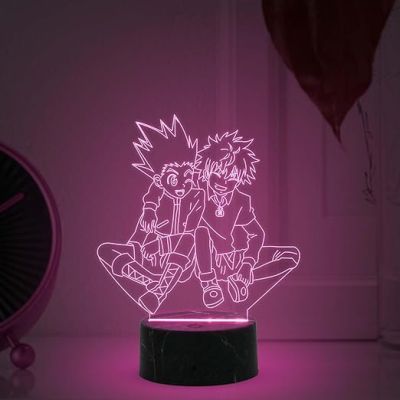 3D Illusion Hunter X Hunter Anime Night Lamp with Multicolored Light Birthday Gift for Anime Lover