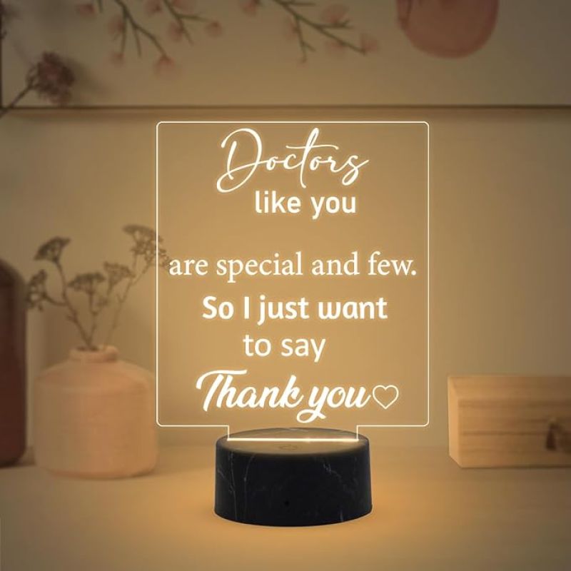 Doctors like you Engraved night lamp with Warm White Light Thankyou Gift for Physicians, Gynecologist, Physiotherapist, Dentist Doctor