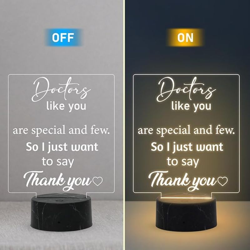 Doctors like you Engraved night lamp with Warm White Light Thankyou Gift for Physicians, Gynecologist, Physiotherapist, Dentist Doctor