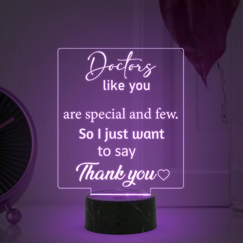 Doctors like you Engraved night lamp with Automatic Color Changing Light Thankyou Gift for Physicians, Gynecologist, Physiotherapist, Dentist
