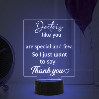 Doctors like you Engraved night lamp with Automatic Color Changing Light Thankyou Gift for Physicians, Gynecologist, Physiotherapist, Dentist
