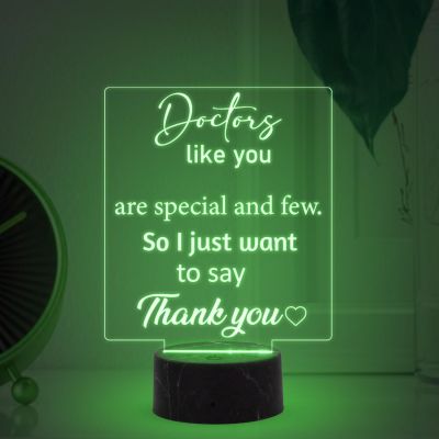 Doctors like you Engraved night lamp with Automatic Color Changing Light Thankyou Gift for Physicians, Gynecologist, Physiotherapist, Dentist
