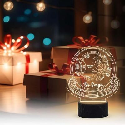 3D Illusion Ophthalmologist night lamp with Warm White Light Customize with a name Gift For Eye Doctors Clinic Decor
