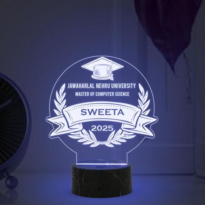Personalized Congratulation Graduation Night Lamp with Multicolored Light Customized Name Graduation Gift for Student Daughter & Son, Doctor, Law Students, Engineers, Nurse